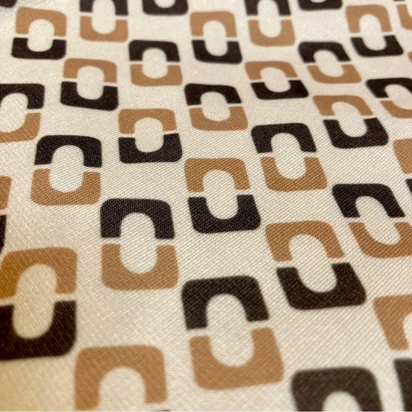 SHEIN Brown & Tan Deep-V Sleeveless Mini Dress With Front Slit - Size 6 - Picture 6 of 9